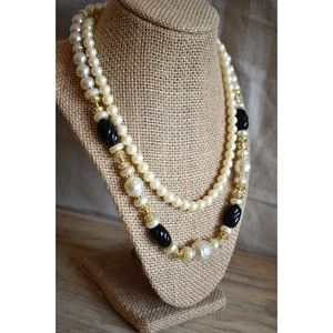 (2) Pre-Loved Vintage Faux Pearl Necklaces